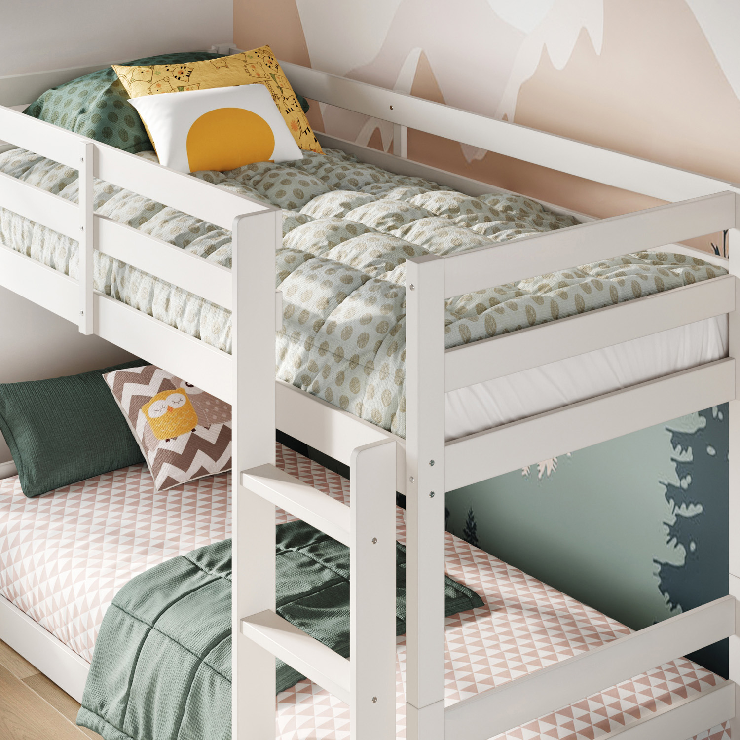 Rest Relax Saturn Shorty Bunk Bed - White