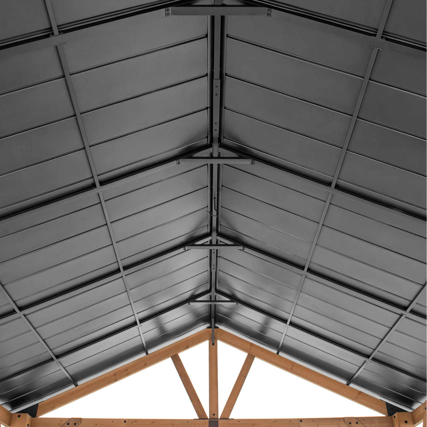 Cedar Wood Gazebo Rebra Anthracite - Black