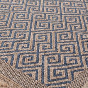 Blue Nature Collection Circle Geometric Outdoor Rug shot 5097108