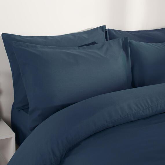 Brit Cotton Plain Dyed Bedding Set - Polycotton - Single, Double, King, Super King - Hypoallergenic
