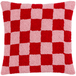 Check Knitted Polyester Filled Cushion
