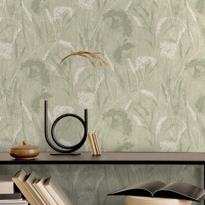 Pappus Botanical Floral Dandelions Metallic Wallpaper