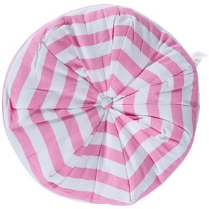 Striped Pleated Round Floor Cushion