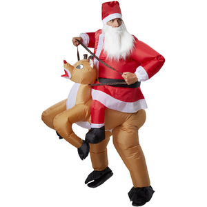 Santa Claus Riding A Raindeer Costume