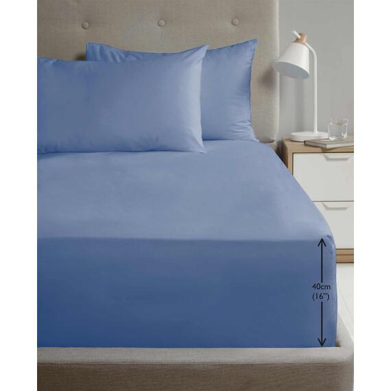 180TC Percale Fitted Sheet and Pillowcase Pair