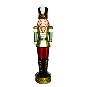 168cm Traditional LED Nutcracker - Red, White, and Green