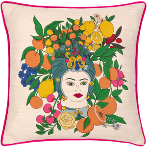 Taormina Floral Piped Cushion