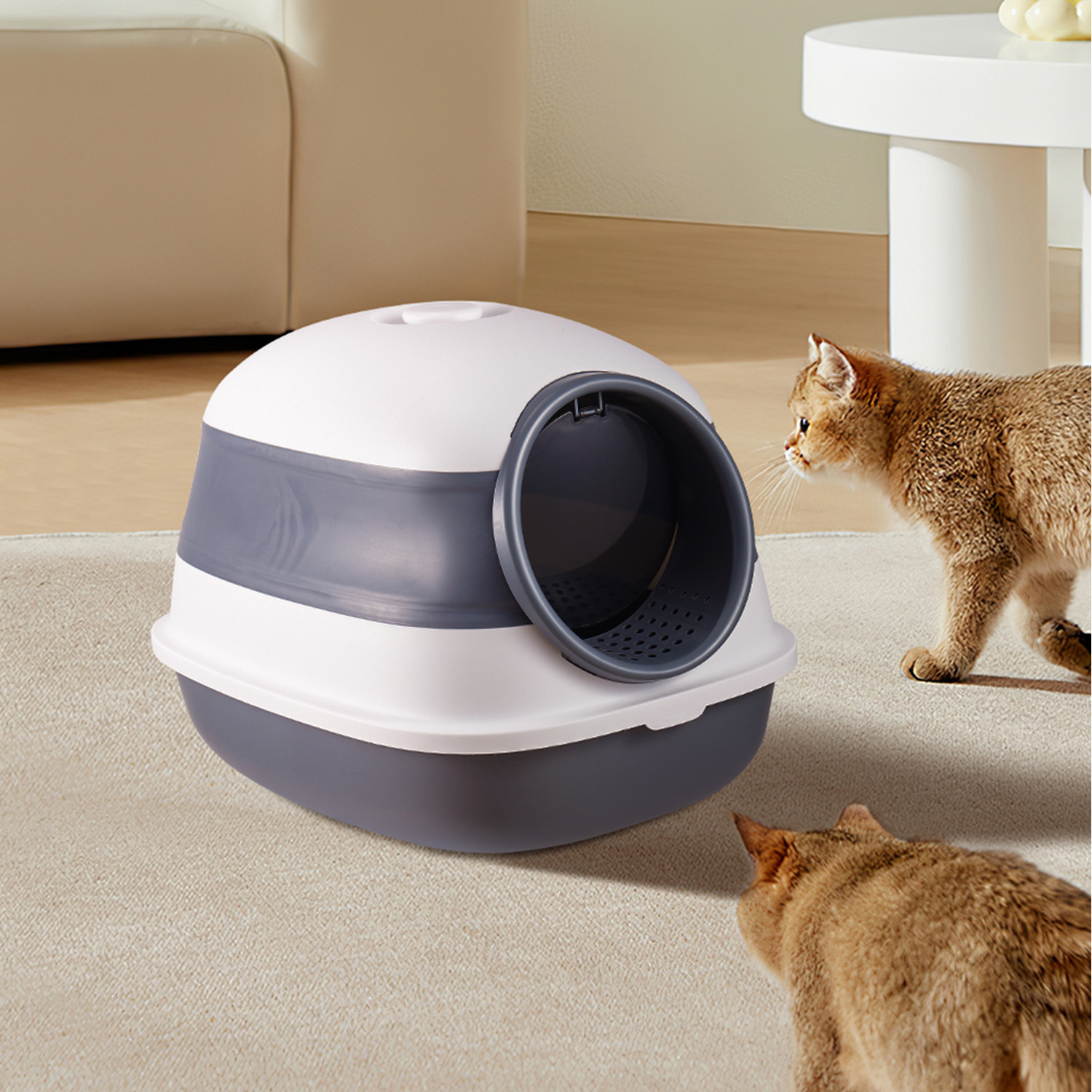 Cat Litter Box with UV Sterilization and Scoop