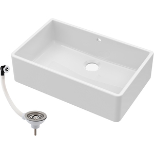 1 Bowl Fireclay Butler Sink Overflow Waste 795x500x220mm