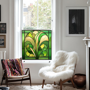 Igliano Art Deco Stained Glass Privacy Window Film