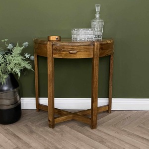 Curved Hall Console Table