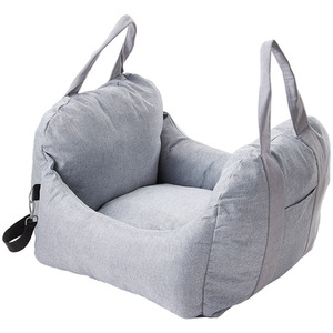 Linen Cat Bed with Safety Buckle for Car Seats