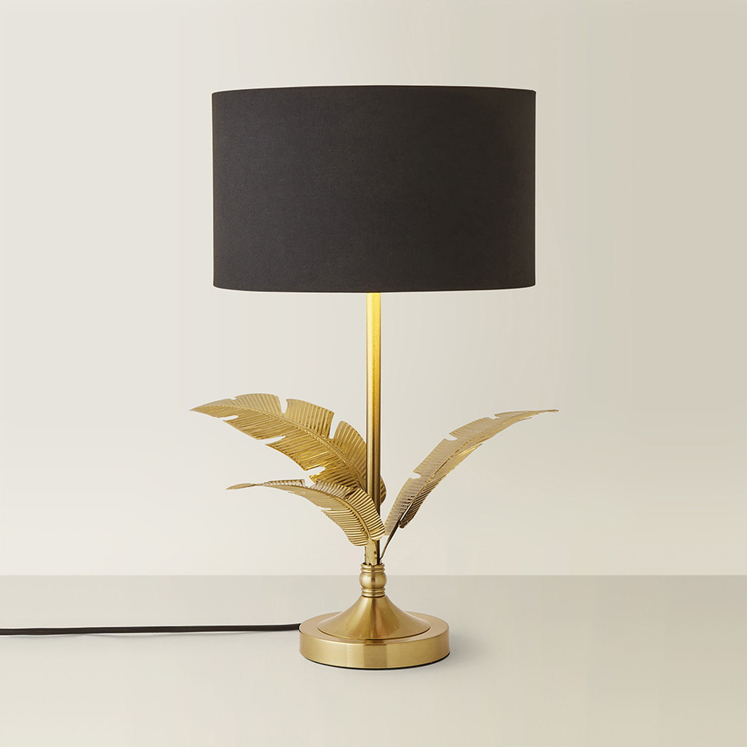 Image of Christina Palm Leaf Table Lamp with&hellip;