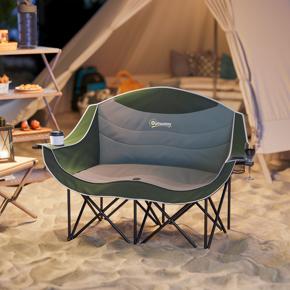 Outsunny Double Camping Chair for Adults
