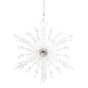 Frosted Shiny Snowflake Decoration