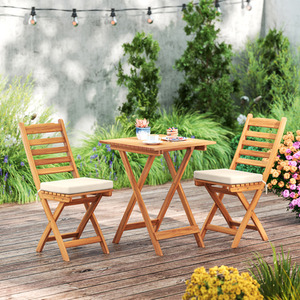 Outdoor Bistro Set Folding Chair Table Set