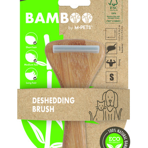 MPets Bamboo De Shedding Brush Small