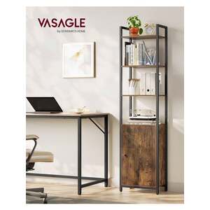 VASAGLE 6-Tier Bookcase with Door, Adjustable Shelves