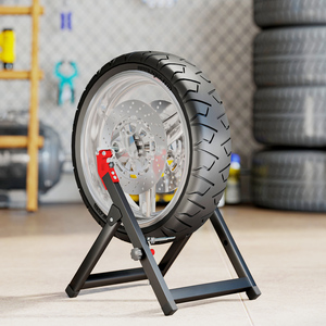 HOMCOM Foldable Motorcycle Wheel Balancer Truing Stand