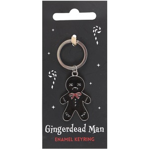 Gothic Gingerdead Man Keyring, Charm
