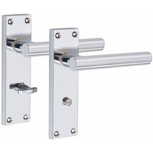 Victorian Delta Straight T-Bar Bathroom Door Handle Set