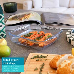 Optical Square Glass Oven Dish - 24cm x 21cm