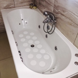 White Non Slip Large Bath Stickers White shot 10255566