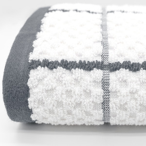 Grey Set of 3 Checkered Tea Towels shot 10278699