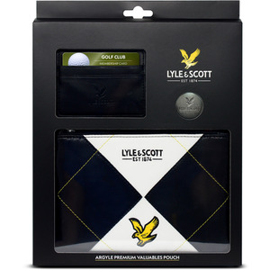 Lyle and Scott Argyle Premium Valubales Pouch Golf Gift Set
