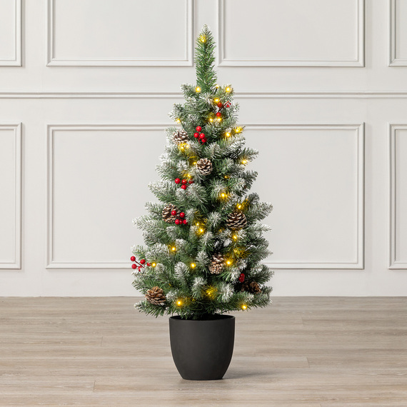 Pre-Lit 3ft Pine Cone And Berry Tree