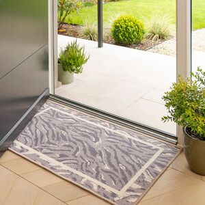 Zebra Print Non Slip Doormat