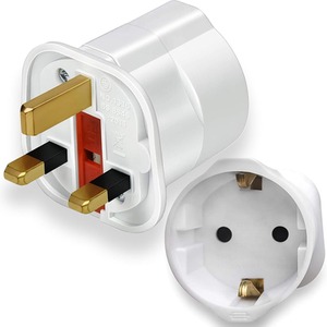 European to UK Visitor Travel Adaptor Plug Adapter