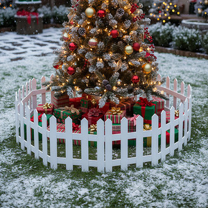 Wooden Christmas Tree Picket Fence - Safe and Festive Decor