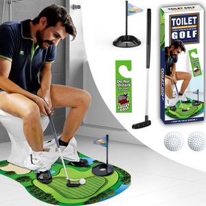 Funny Mini Golf Toilet Scene Toy Set