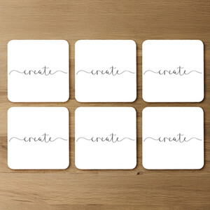 Text Create Designer Coaster Set