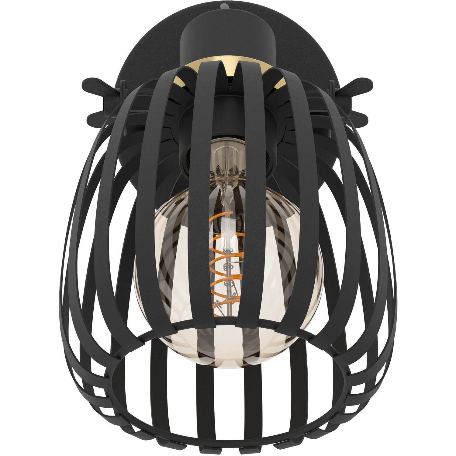 Eglo Girona Black Steel Modern Single Spotlight - Black