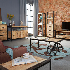 Upcycled Industrial Cart Coffee Table