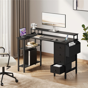 Yaheetech L-shaped Computer Desk with Monitor Stand
