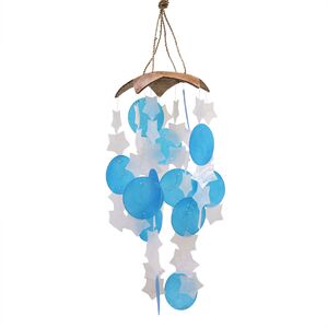 Coconut  Capiz Windchimes and Stars 30cm