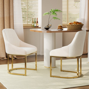 Livingandhome Set of 2 Upholstered Dining Chairs