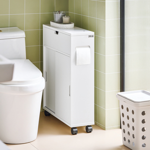 Narrow Storage Toilet Paper Holder for Small Space