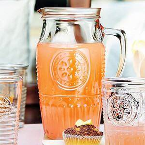 1.8 Litre Romantic Glass Water Jug Clear