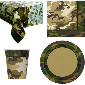 Military Camouflage  Party Tableware 8pk