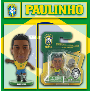 SoccerStarz Brazil Paulinho - Home Kit 5cm Figure
