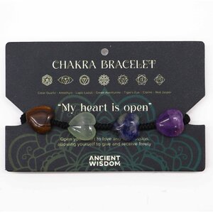 Chakra Heart String Bracelet with Affirmation - Love  Harmony Jewelry