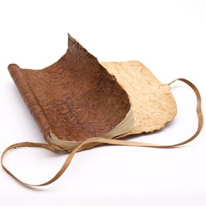 Rolled Leather Travel Notebook Elegant Portable