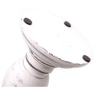 Vintage Whitewashed Mango Wood Candle Stand Small Rustic Decor