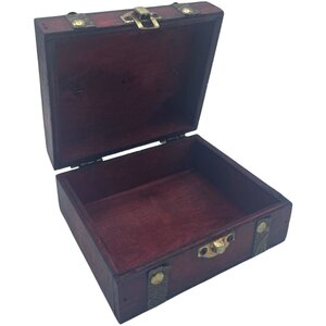 Square Tan Tea Chest Stylish Storage for Tea Gifts