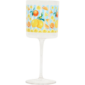 Pack of 4 La Bella Vita Print Wine Glasses