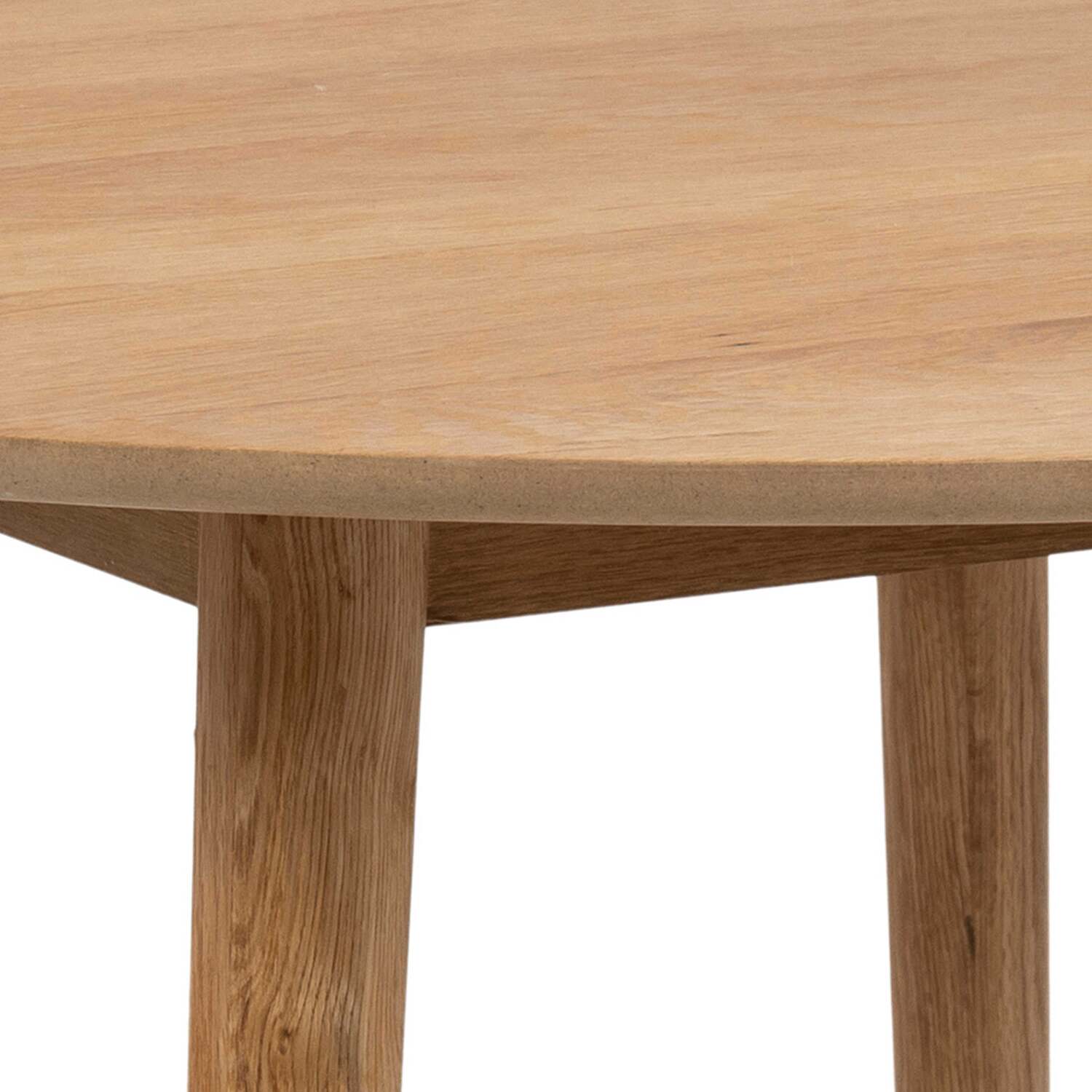Debrecen Solid Round Dining Table Matt Natural Finish - Natural